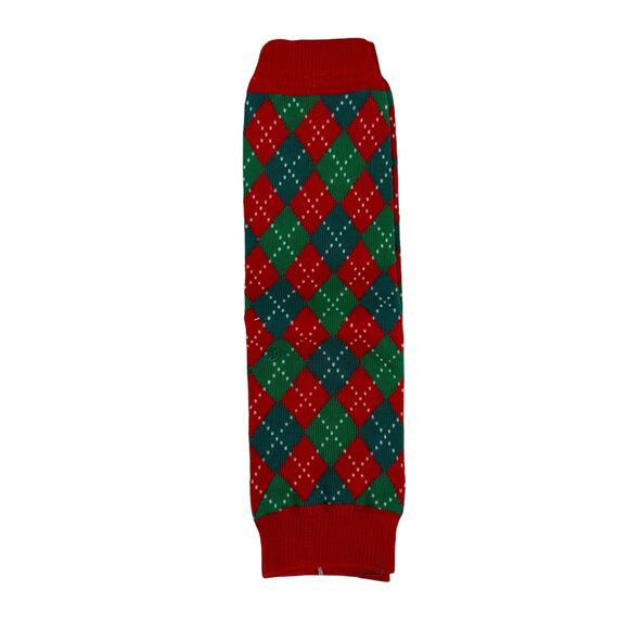 NWT LL Bella Adorable Children's Apparel Red & Green Argyle Girls Leg Warmers - Picture 2 of 5
